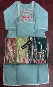 Ladies Barling Twin Bird Panel Embroidered Kurti