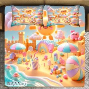 Playful Candy Fantasy Kids Bedsheet Set