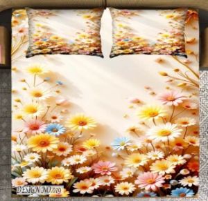 Sunlit Meadow Floral Bliss Bedsheet Set