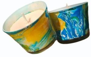 Mini Art Glass Candle