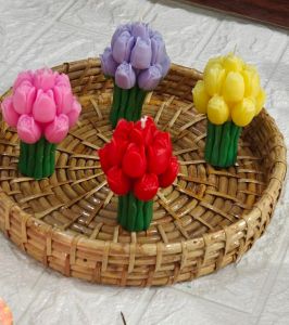 Spring Tulip Decor Candle