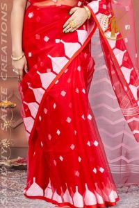 Pure Silk Muslin Temple Border Traditional Saree