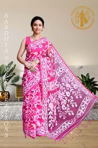 Floral All Over Dhakai Jamdani Handloom Saree