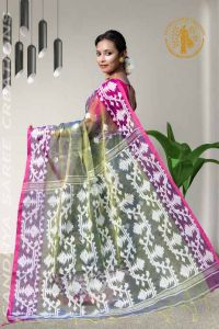 Classic Handloom Silk Muslin Ethnic Wear Saree