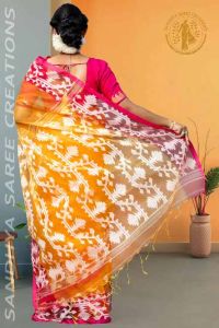 Designer Pure Muslin Silk Handloom Party Wear Saree
