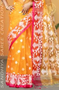 Designer Pure Muslin Silk Handloom Party Wear Saree