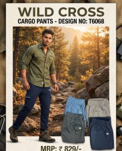 Relaxed Fit Cotton Men Cargo Pants