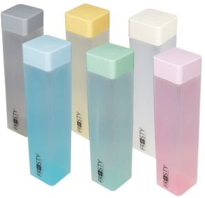 Frosty Plastic Square Water Bottle
