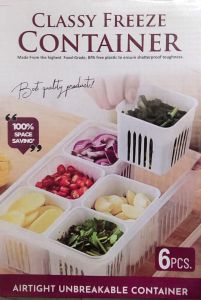 Plastic 6 Grid Fridge Storage Container