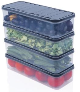 Plastic Rectangular Fridge Storage Container