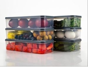 Plastic Rectangular Fridge Storage Container