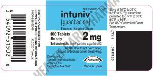 Intuniv 2mg Guanfacine Tablet
