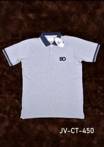 Mens Sky Blue Cotton Polo T-Shirt