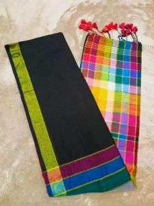 Multicolor Khadi Cotton Saree