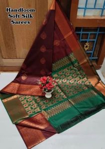 Festive Wear Pure Handloom Soft Silk Saree