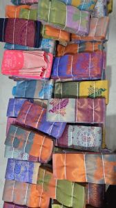 Multicolor Mono Cotton Saree