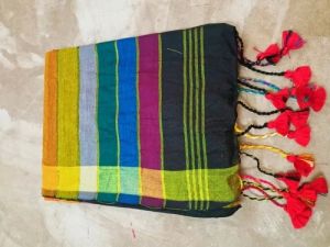 Multicolor Khadi Cotton Saree