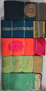 Multicolor Mono Cotton Saree