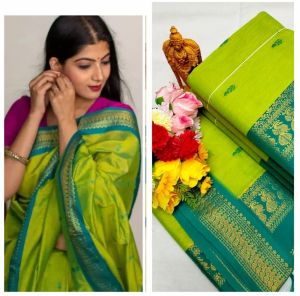 Green Elegant Kalyani Cotton Saree