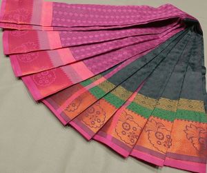 Traditional Zari Border Tussar Silk Saree
