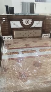 Platform Wooden Bed with Designer Side Counter