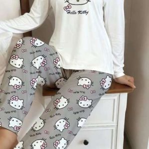 Hello Kitty Printed Pyjama Set