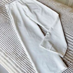 White Straight Fit Trouser