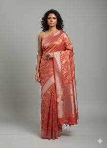 Handwoven Pattu Silk Minakari Jaal Party Wear Sare