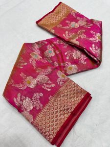 Pure Pattu Silk Minakari Jaal Hand Border Festive Saree