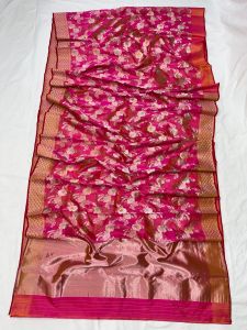 Pure Pattu Silk Minakari Jaal Hand Border Festive Saree
