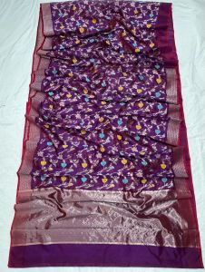 Heritage Pattu Silk Minakari Heavy Jaal Wedding Saree