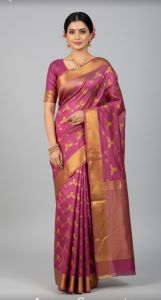 Pure Pattu Silk Minakari Jaal Hand Border Festive Saree