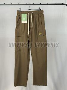 Mens Light Brown Nylon Joggers