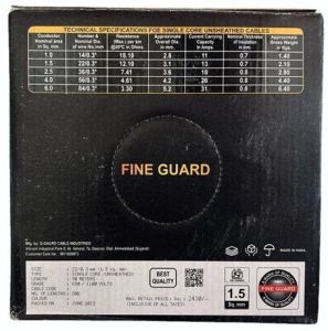Fine Guard 1.5 Sqmm 1 Core Copper FR House Wire