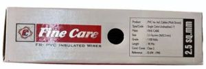Fine Care 2.5 Sqmm 1 Core Copper FR House Wire