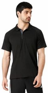 Adidas Mens Black Performance Polo T-Shirt