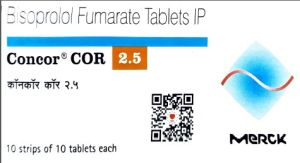 Bisoprolol Fumarate 2.5mg Tablets