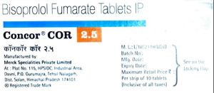 Concor Cor 2.5mg Bisoprolol Fumarate Tablets IP