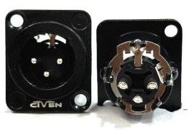 C1-067/B 3P Xlr Male Socket