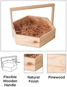 Hexagon Wooden Basket