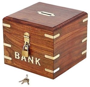 Wooden Money Bank