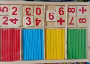 Wooden Number Cards and Counting Rods
