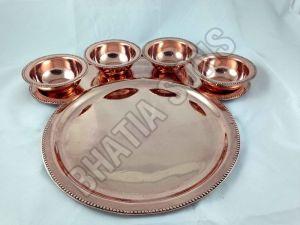 Copper Thali Set