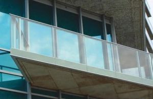 Floor Mounted Glass Railing
