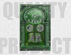 Green Metal Wall Clock