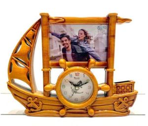 Ship Wooden Table Clock