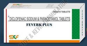 Feverk Plus Diclofenac Sodium and Paracetamol Tablets