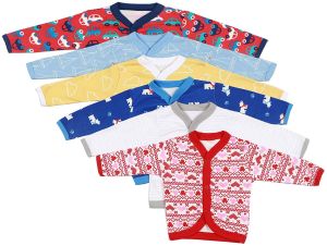 Navy Zone Newborn Baby Printed Full Sleeves Jhabla