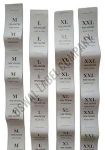 Taffeta Size Labels