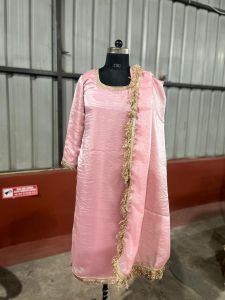 Pink Plain Ladies Punjabi Suit